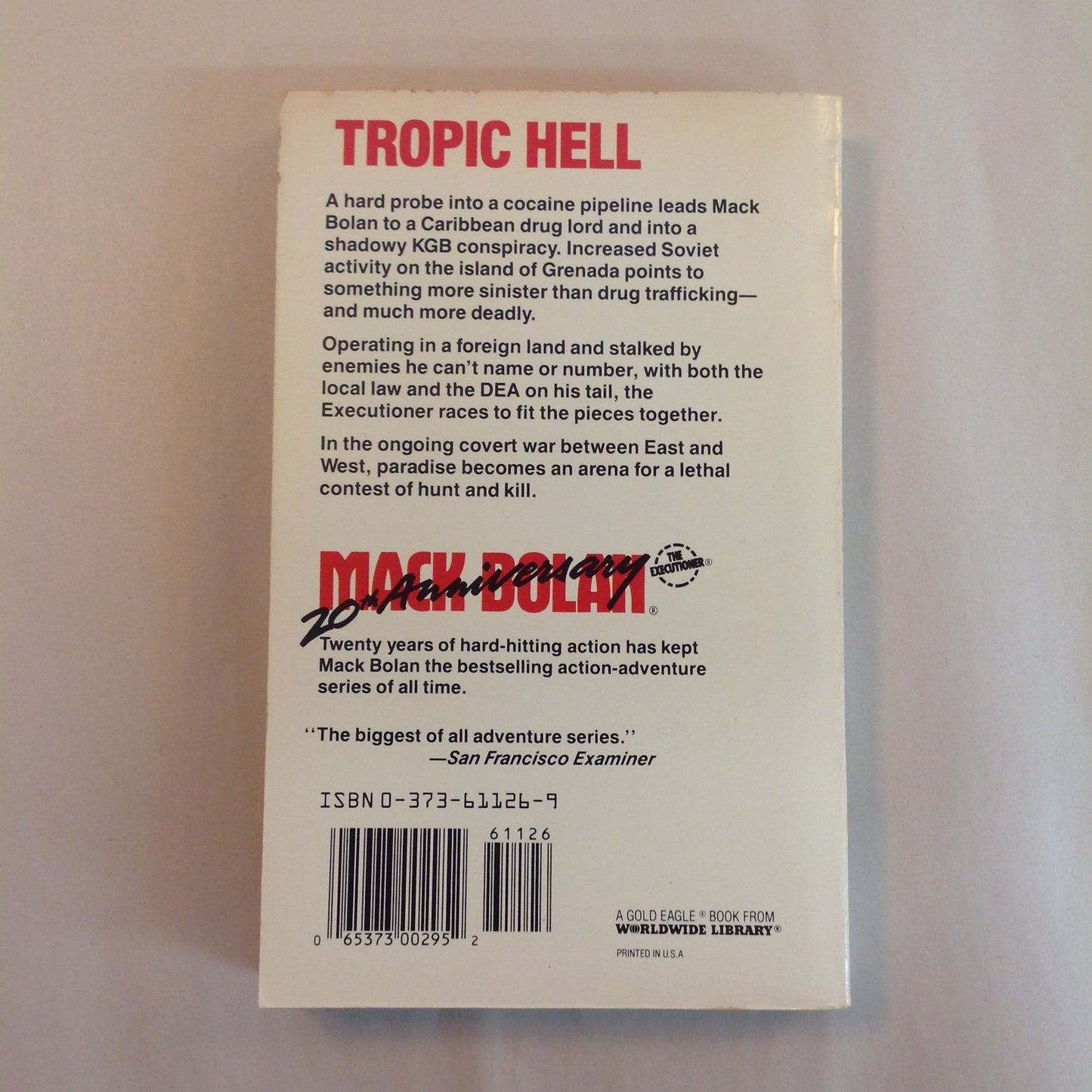 Vintage 1989 Mass Market Paperback Don Pendleton's Mack Bolan The Executioner #126: Death Wind