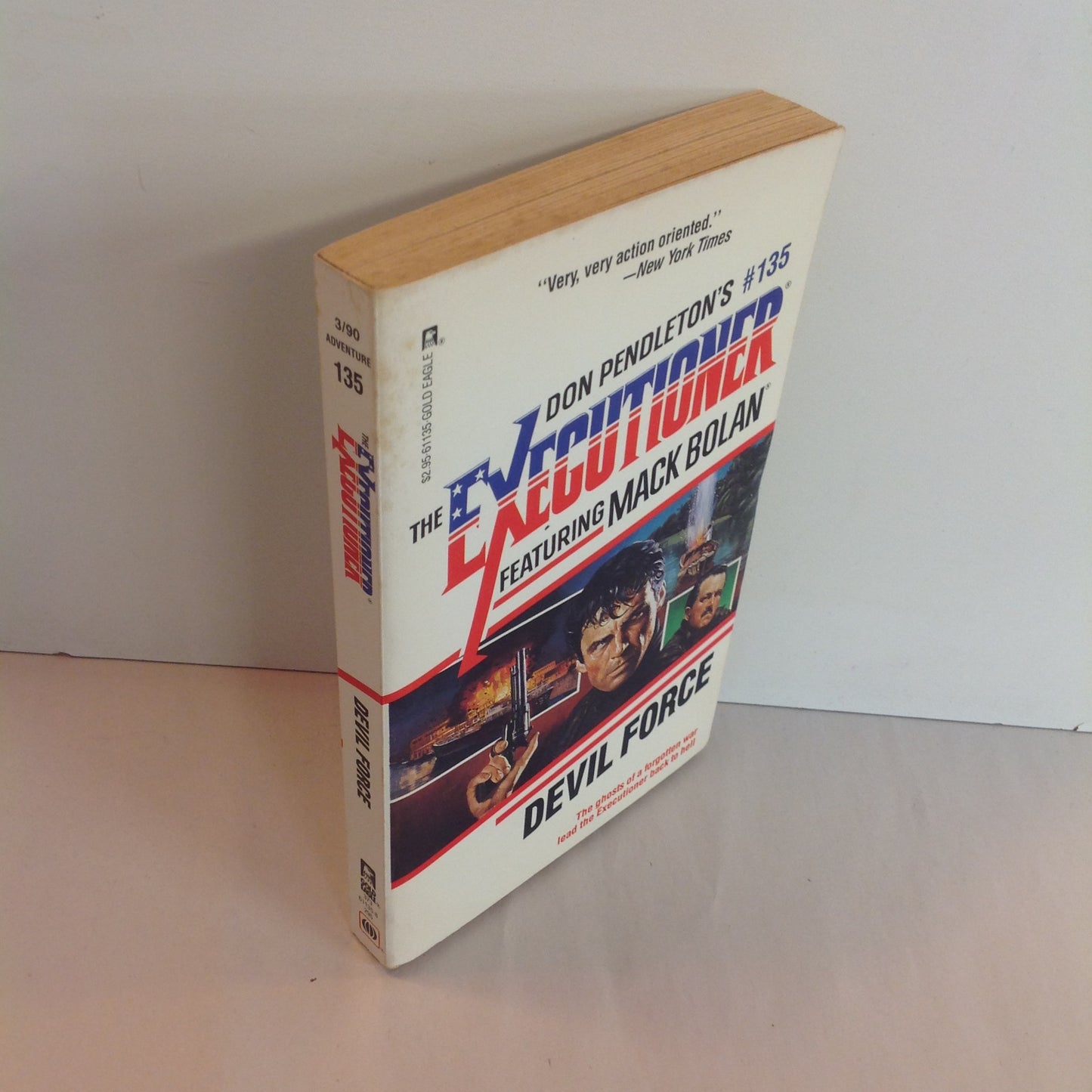 Vintage 1990 Mass Market Paperback The Executioner Featuring Mack Bolan #135: Deadly Force Don Pendleton