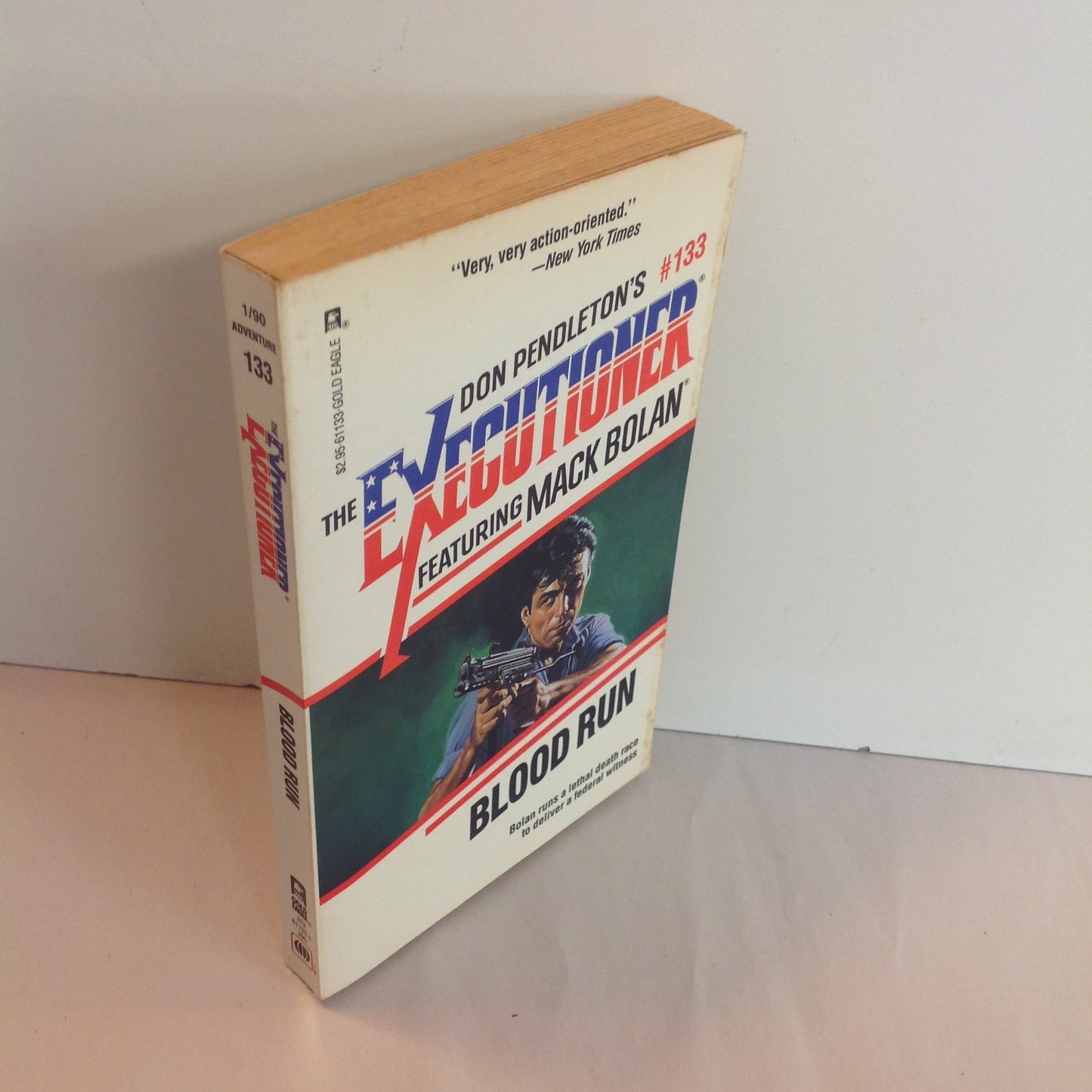 Vintage 1990 Mass Market Paperback The Executioner Featuring Mack Bolan #133: Blood Run Don Pendleton