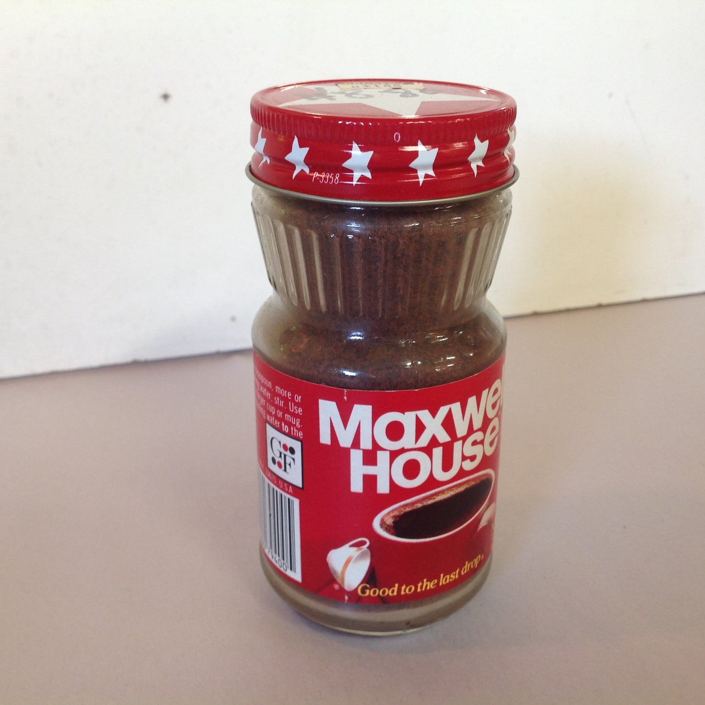 Vintage NOS Maxwell House Instant Coffee 2 oz Jar Unopened Good to the Last Drop