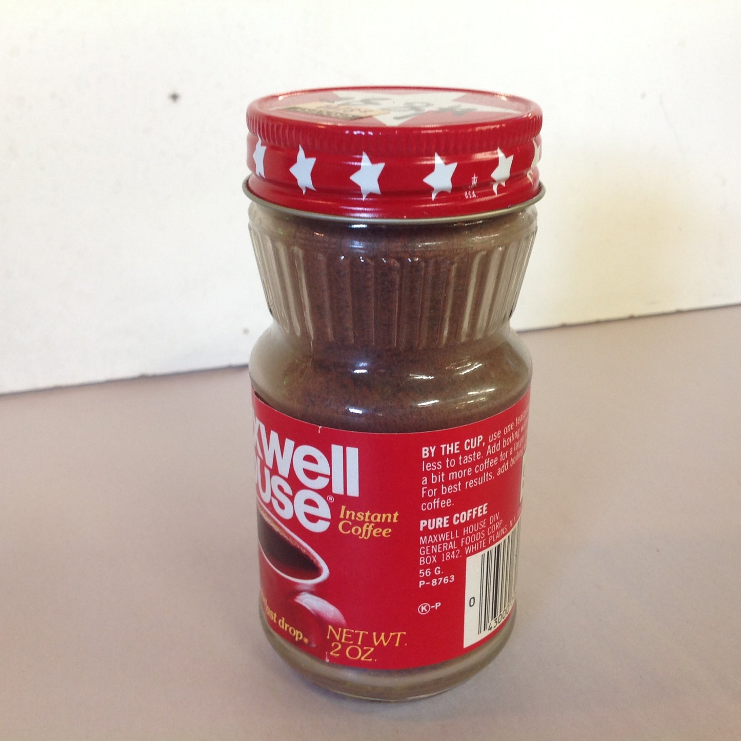Vintage NOS Maxwell House Instant Coffee 2 oz Jar Unopened Good to the Last Drop