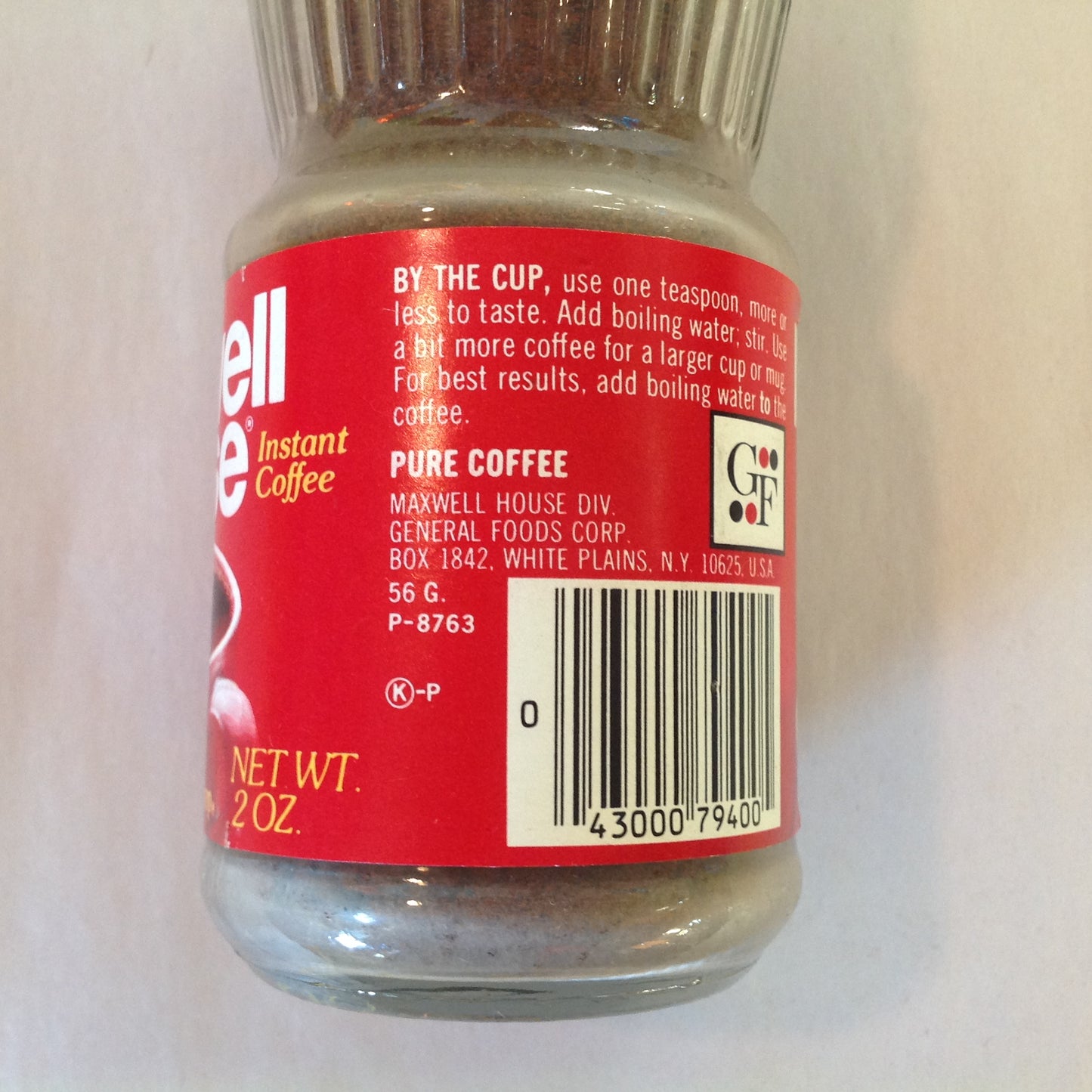 Vintage NOS Maxwell House Instant Coffee 2 oz Jar Unopened Good to the Last Drop
