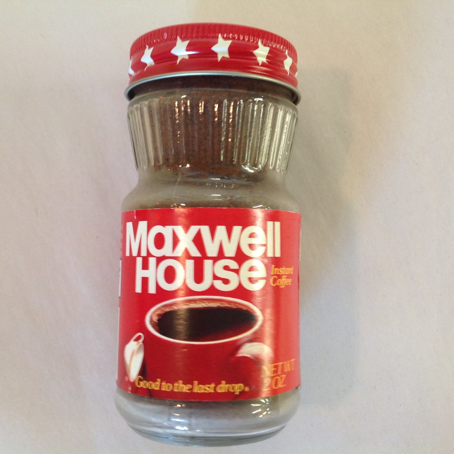 Vintage NOS Maxwell House Instant Coffee 2 oz Jar Unopened Good to the Last Drop