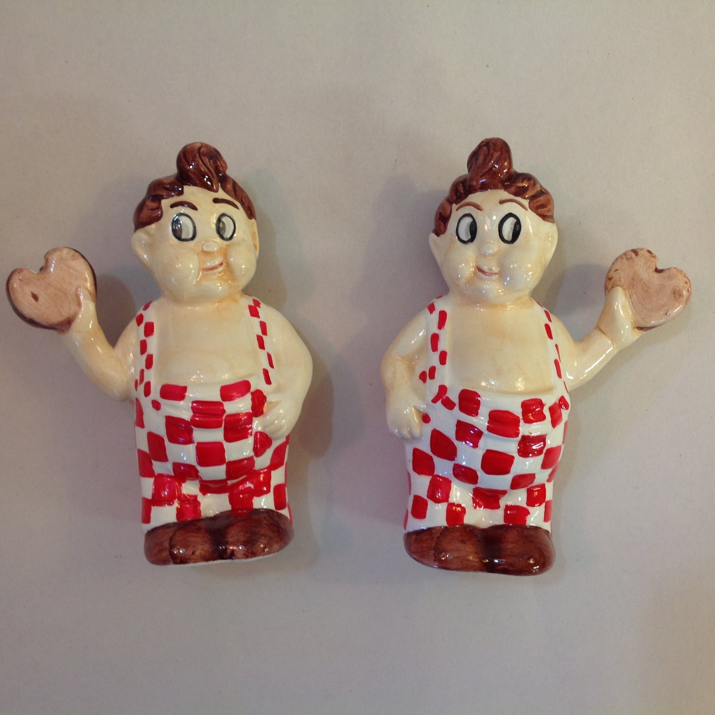 Vintage 1996 NOS Pair 60 Years with Big Boy Elias Bros Restaurant Salt and Pepper Shaker