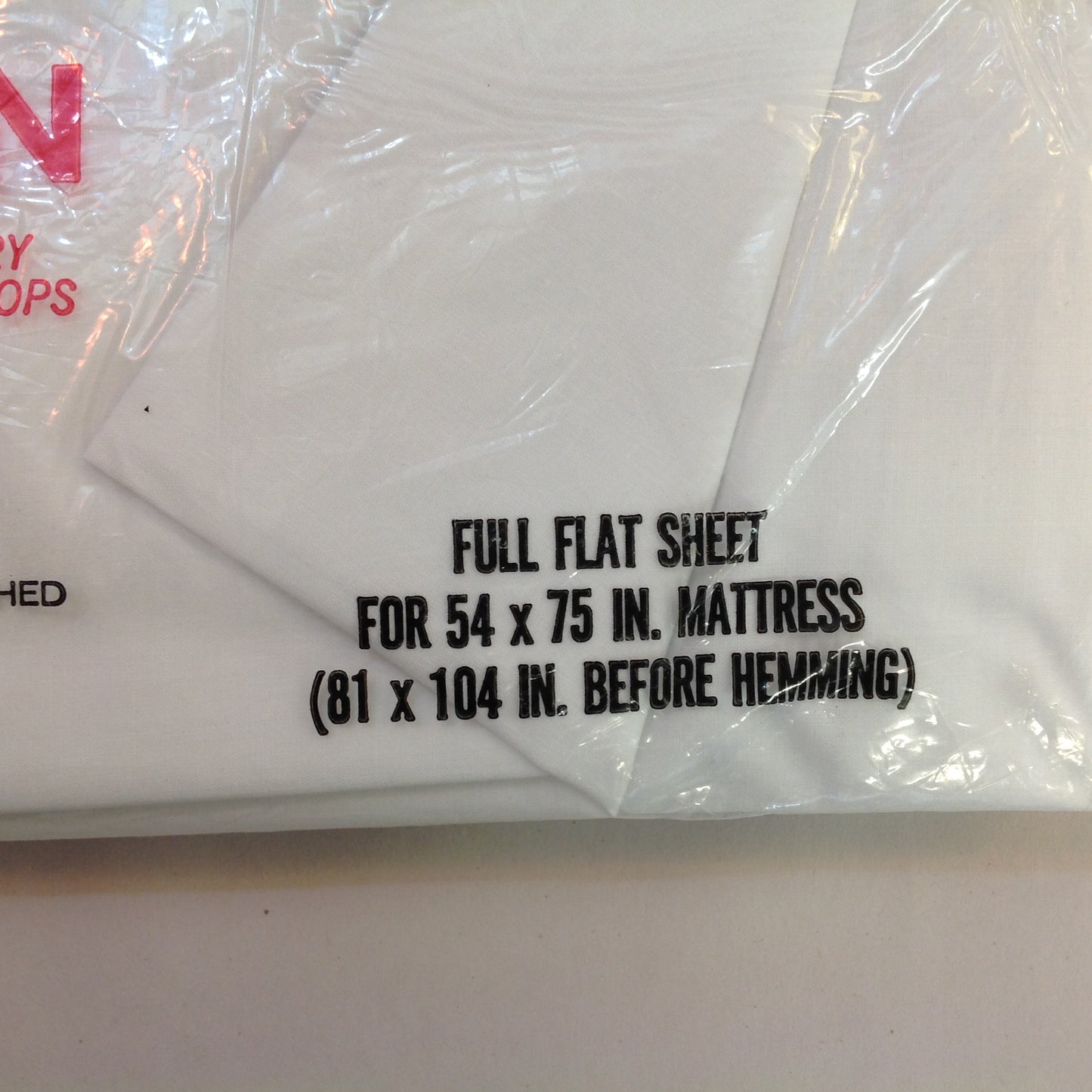 Vintage NOS Meadowbrook Luxury Percale No Iron Full Flat Sheet