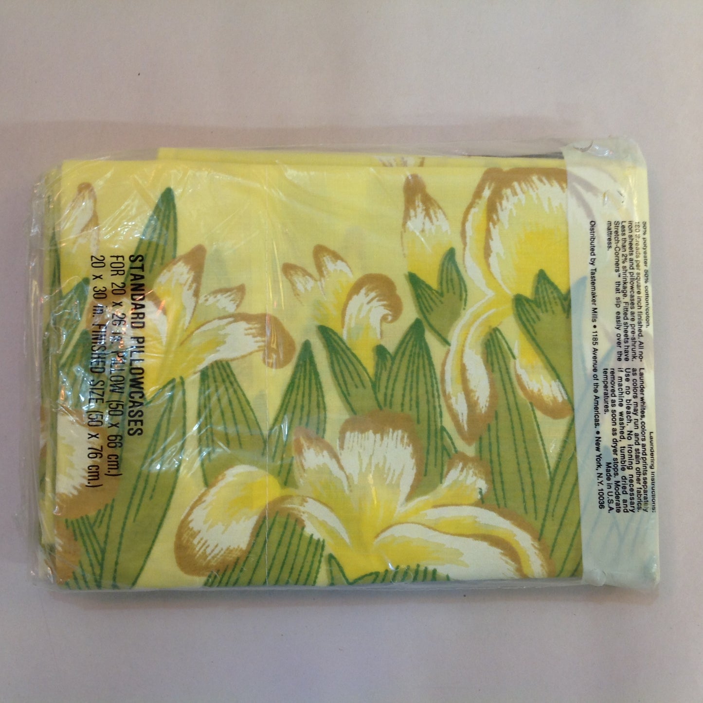 Vintage NOS Dinah-Mates 3Pc Percale Bedding Pillowcases Full Fitted Full Flat Sheets