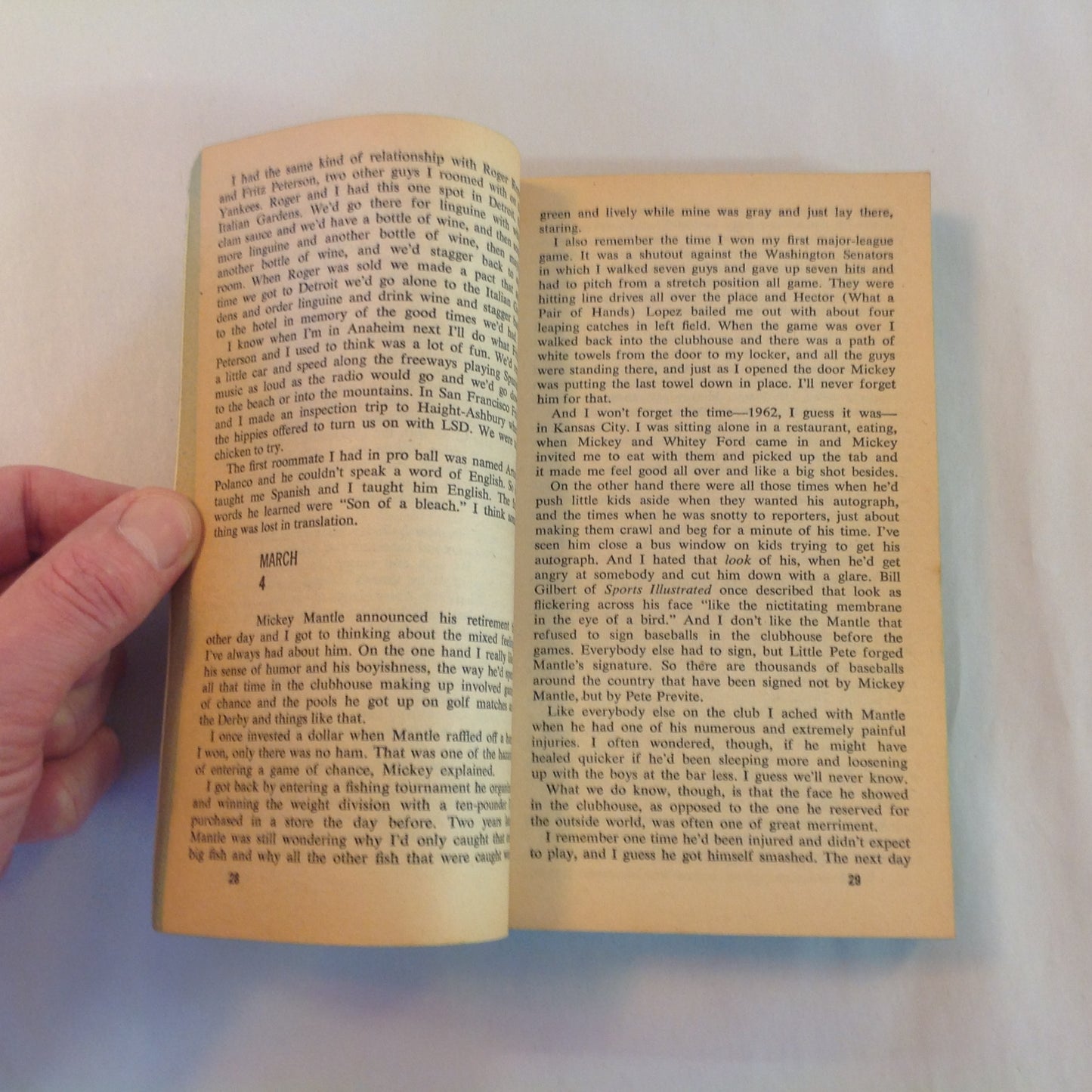 Vintage 1971 Mass Market Paperback Ball Four Jim Bouton edited by Leonard Shecter