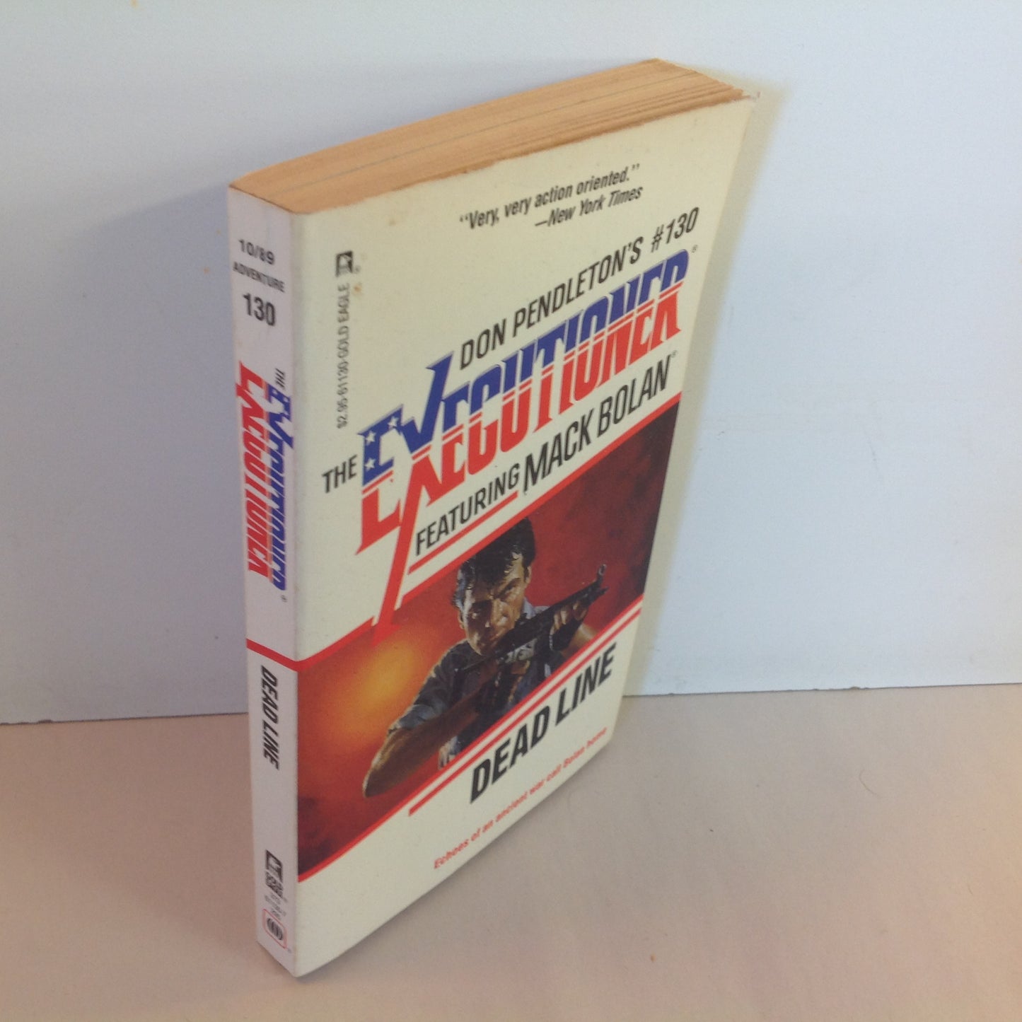 Vintage 1989 Mass Market Paperback The Executioner Featuring Mack Bolan #130: Dead Line Don Pendleton