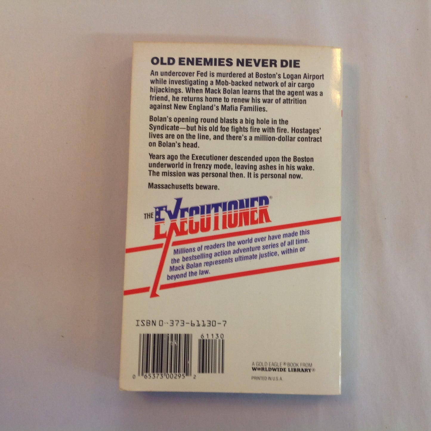 Vintage 1989 Mass Market Paperback The Executioner Featuring Mack Bolan #130: Dead Line Don Pendleton