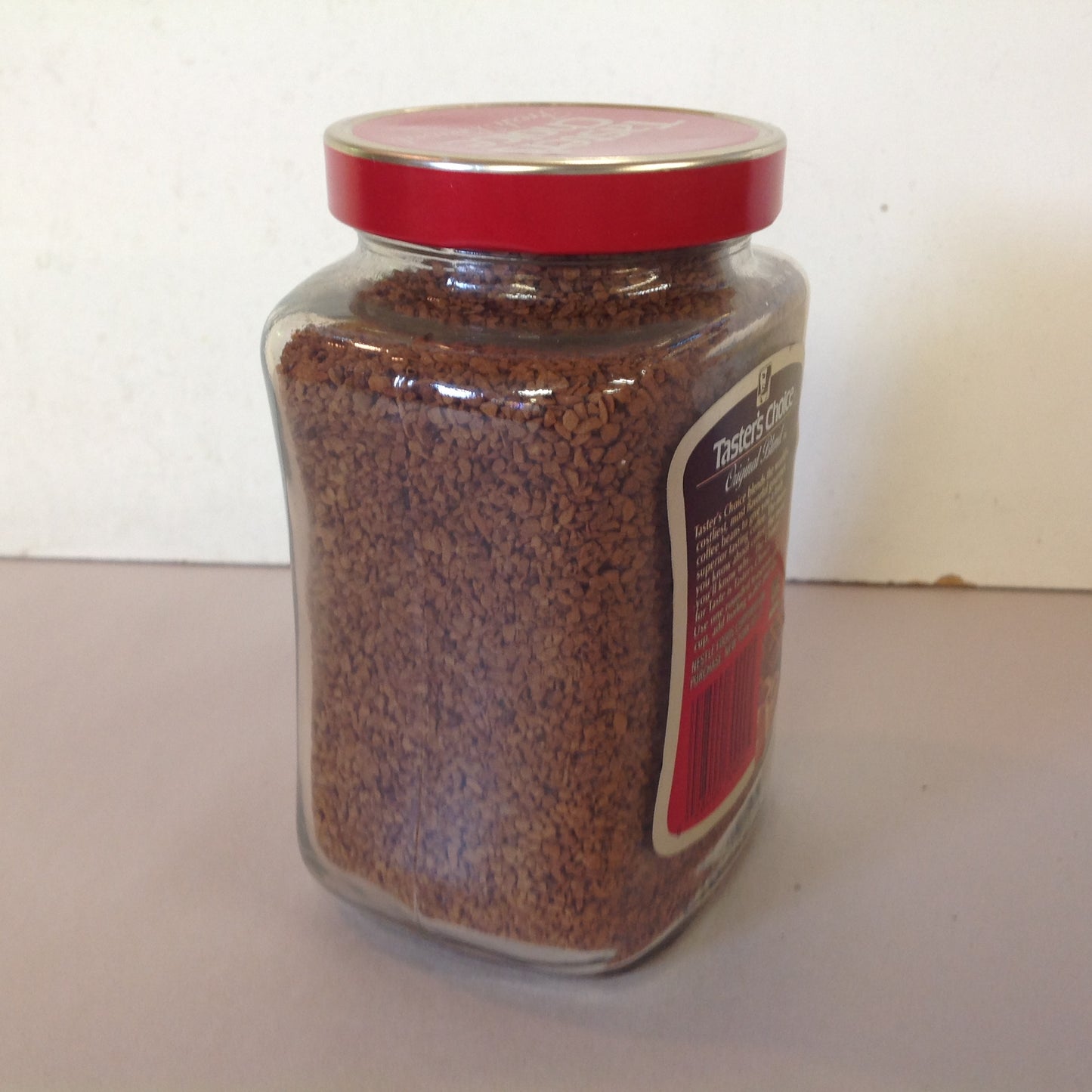 Vintage NOS Taster's Choice Original Blend Freeze Dried Coffee 4 oz Jar Unopened