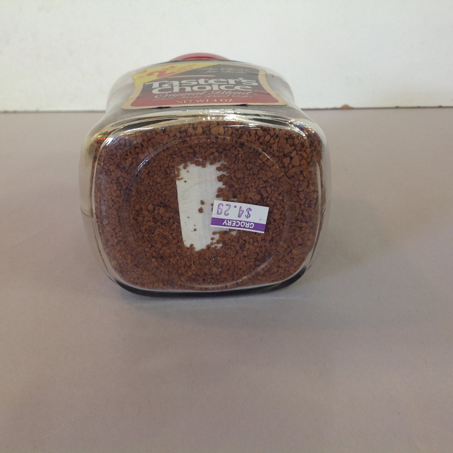 Vintage NOS Taster's Choice Original Blend Freeze Dried Coffee 4 oz Jar Unopened