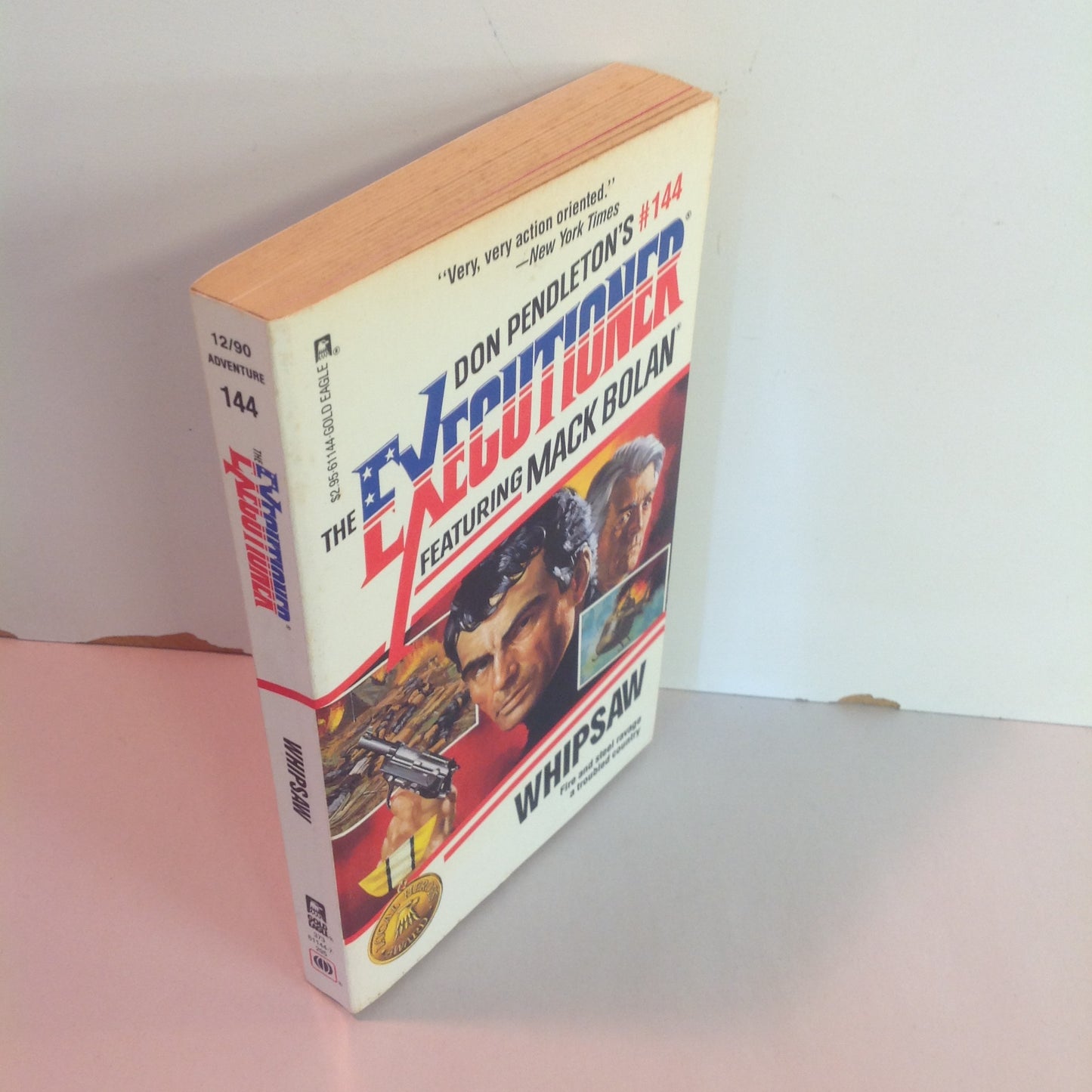 Vintage 1990 Mass Market Paperback The Executioner Featuring Mack Bolan #144: Whipsaw Don Pendleton