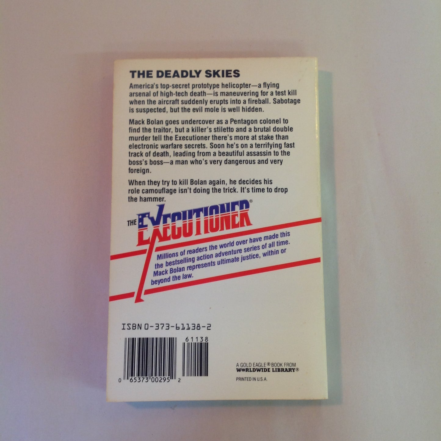 Vintage 1990 Mass Market Paperback The Executioner Featuring Mack Bolan #138: Kill Trap Don Pendleton