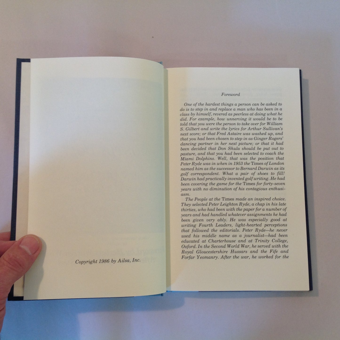 Vintage 1986 Hardcover Mostly Golf: A Bernard Darwin Anthology Peter Ryde, Editor C&G First