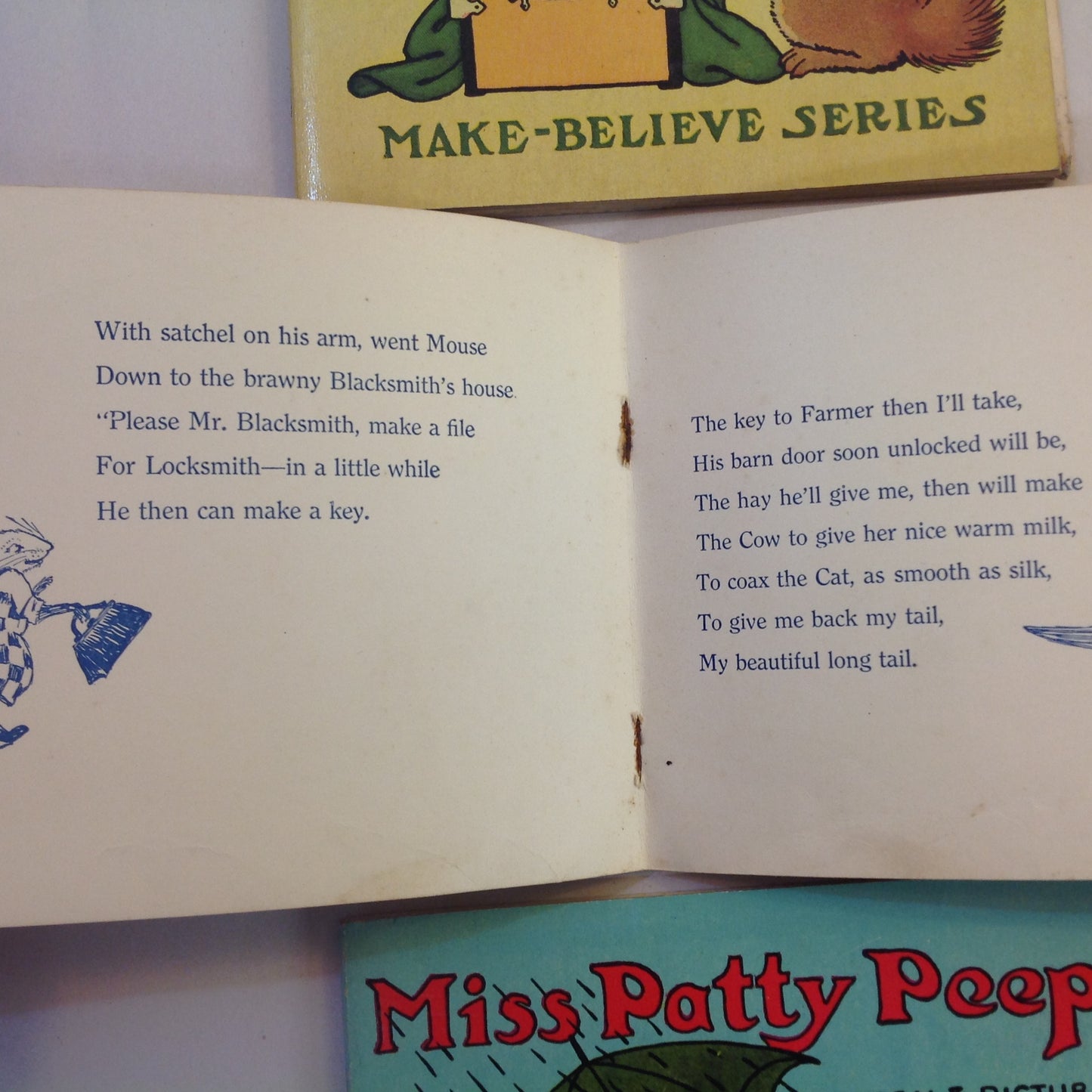 Vintage 1917 Children's Paperback MAKE BELIEVE GIFT BOX Four Volume Book Set Julia Greene