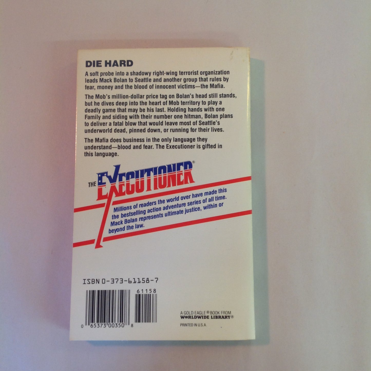 Vintage 1992 Mass Market Paperback The Executioner Featuring Mack Bolan #158: Firing Line Don Pendleton