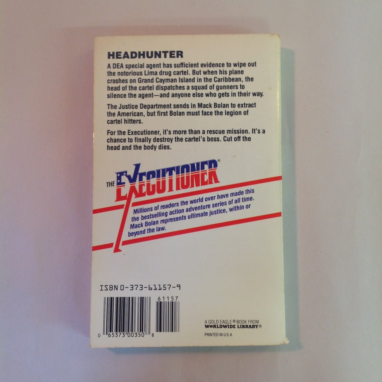 Vintage 1992 Mass Market Paperback The Executioner Featuring Mack Bolan # 157: Cayman Strike