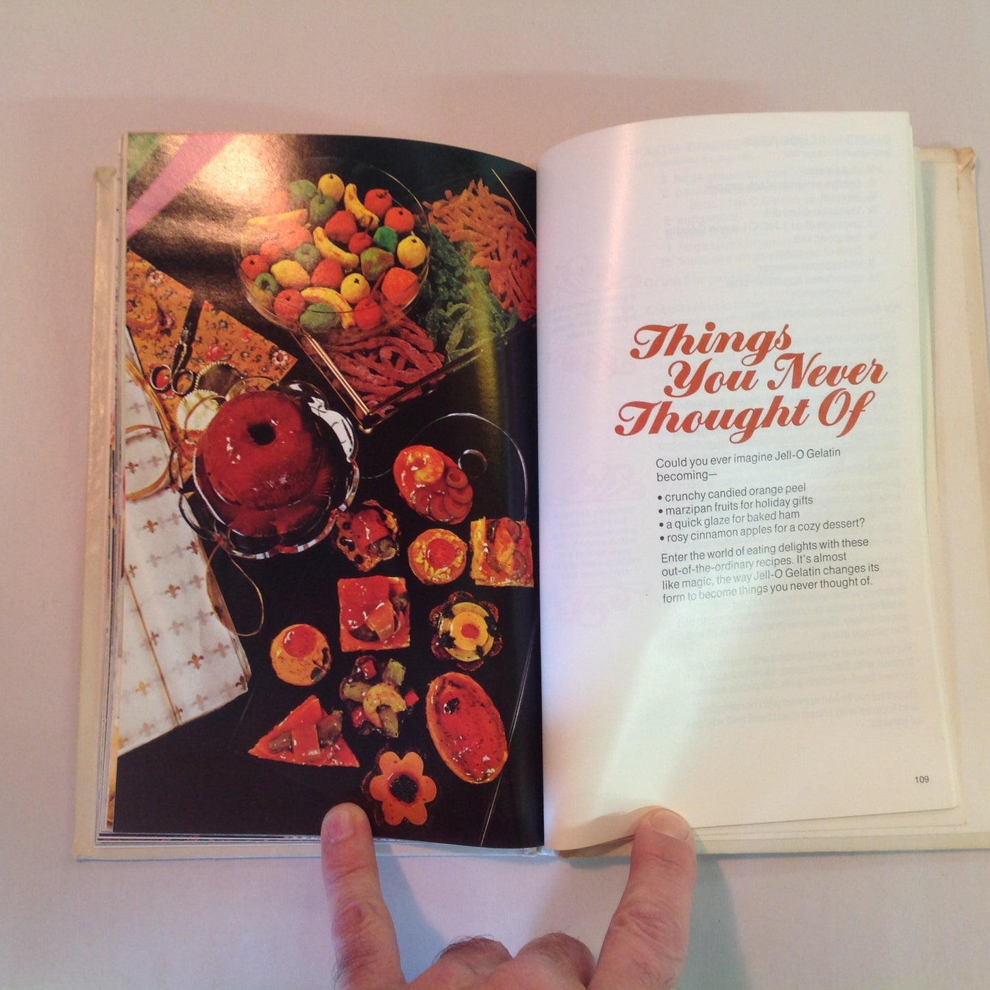 Vintage 1975 Hardcover Cookbook The New Joys of Jell-O Gelatin Dessert Recipe Book