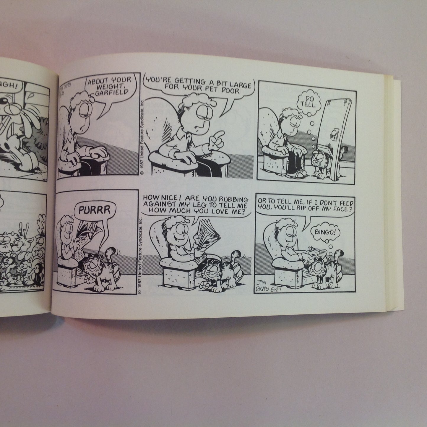 Vintage 1988 Trade Paperback Garfield Rounds Out: His 16th Book Jim Davis First Edition