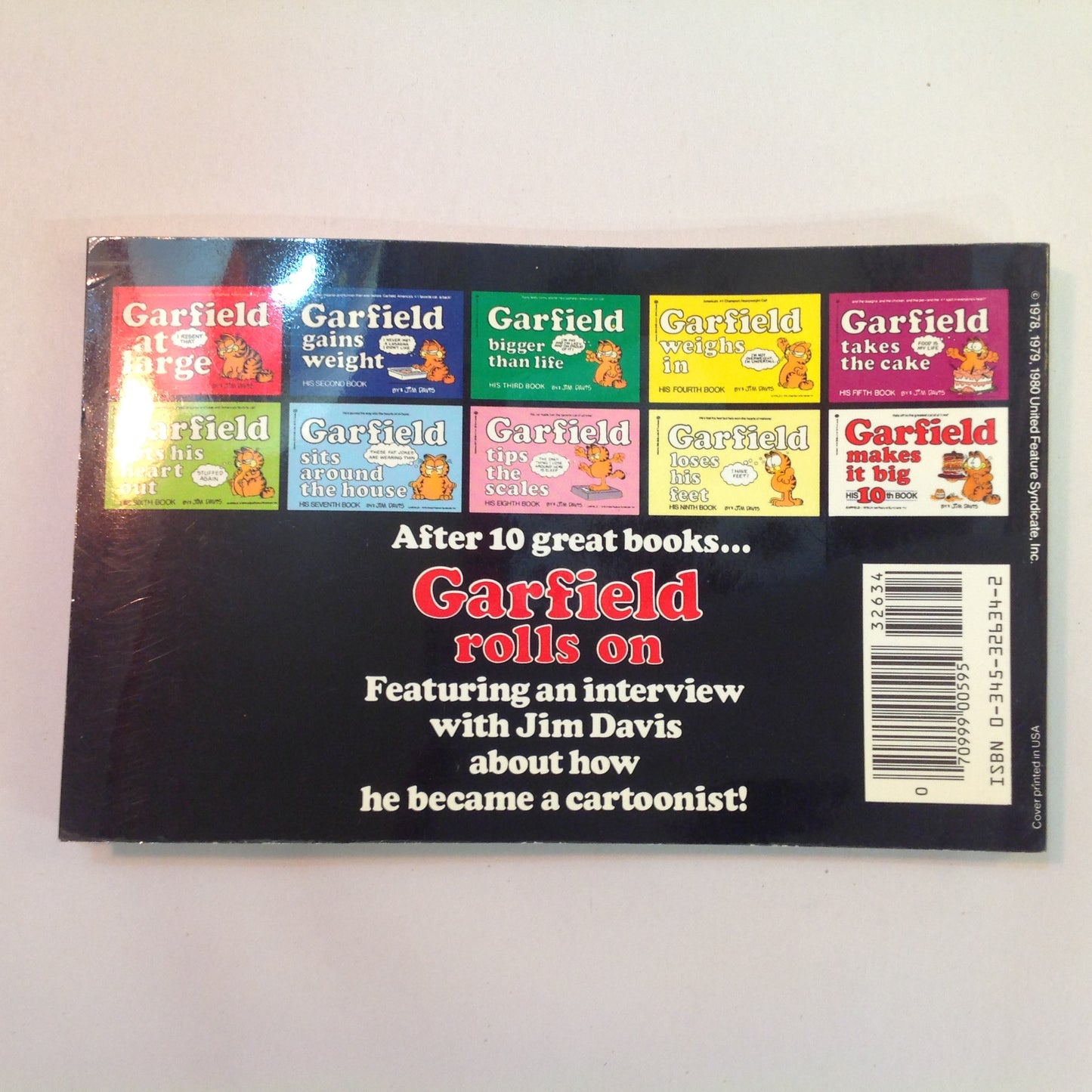 Vintage 1985 Trade Paperback Garfield Rolls On: His Eleventh Book Jim Davis First Edition
