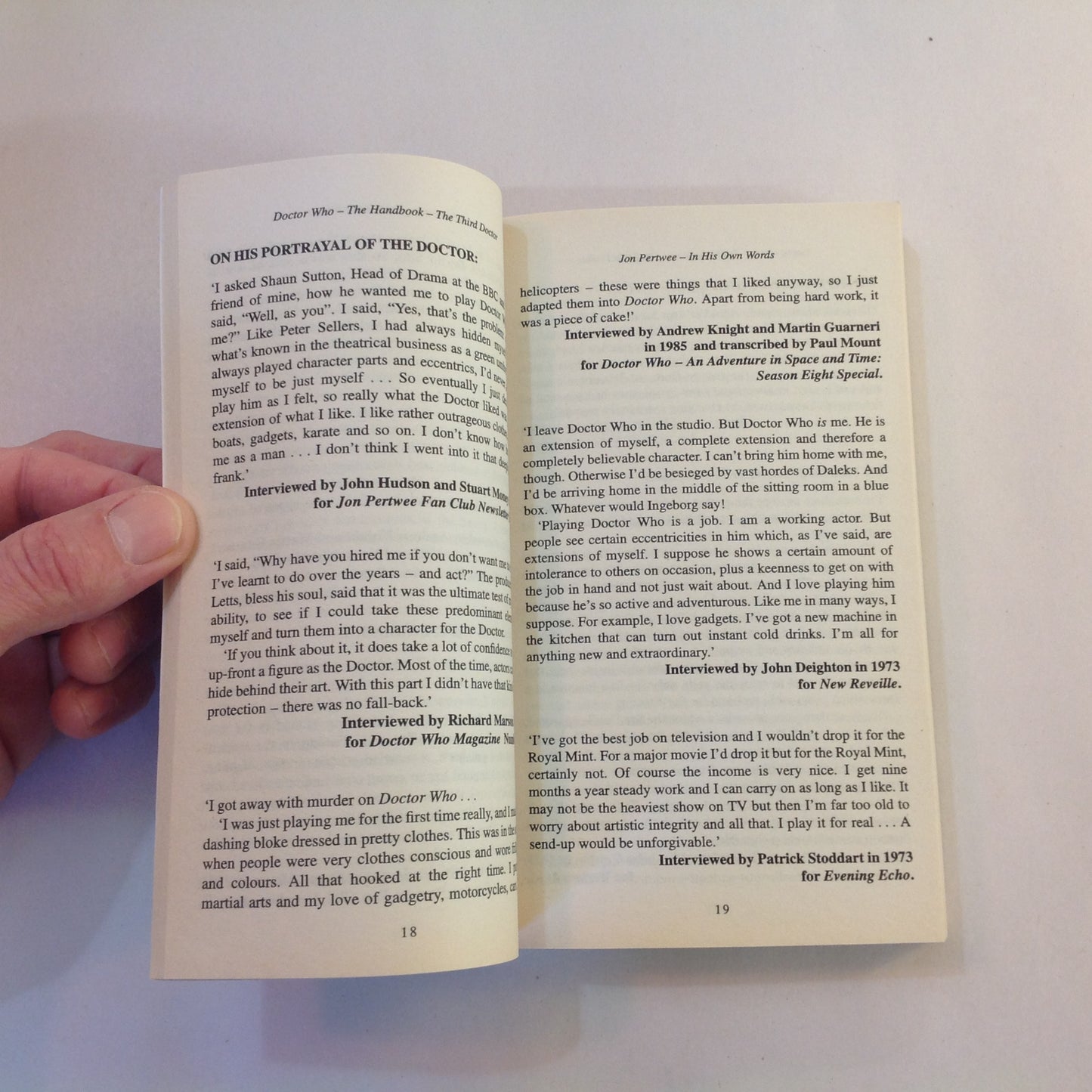 Vintage 1996 Mass Market Paperback Doctor Who - The Handbook: The Third Doctor: The John Pertwee Years: 1970-1974 Howe & Walker First Edition