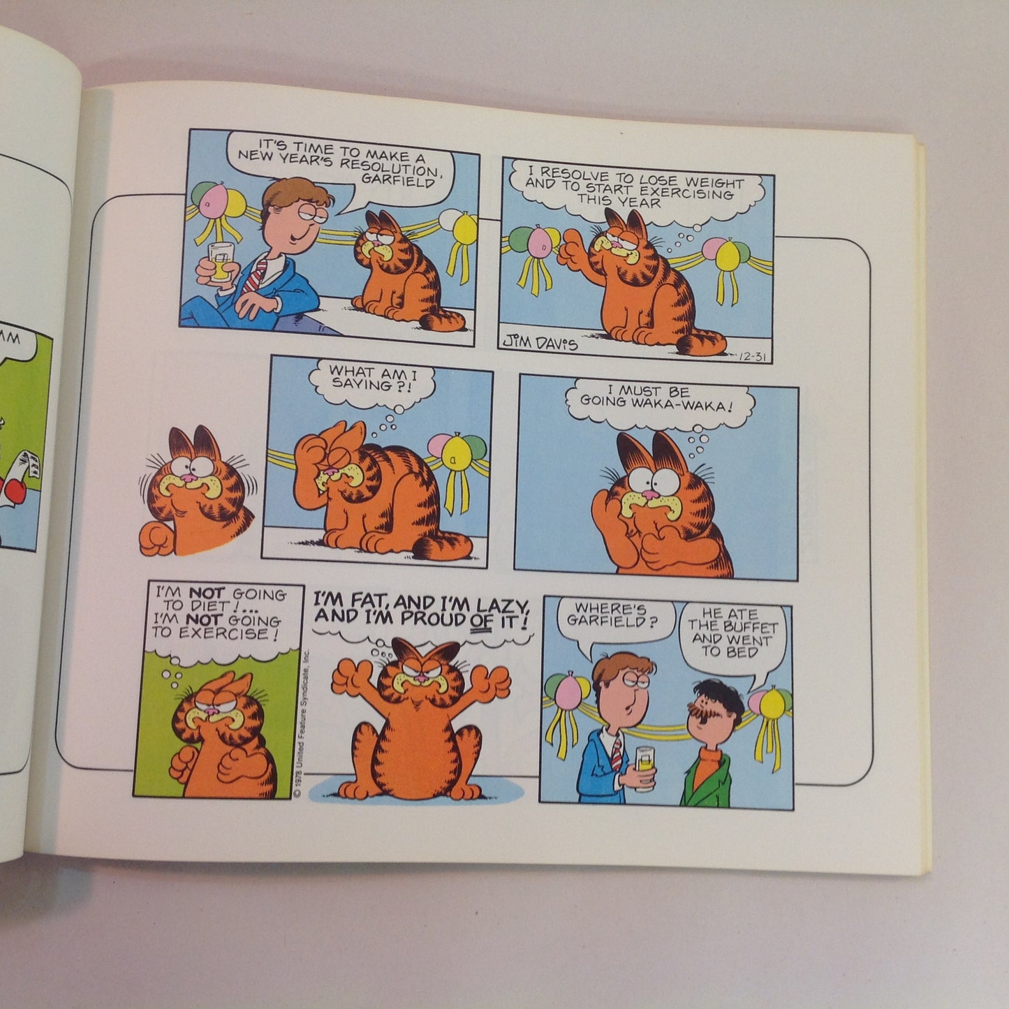 Vintage 1982 Trade Paperback Garfield Treasury First Edition Sunday Best