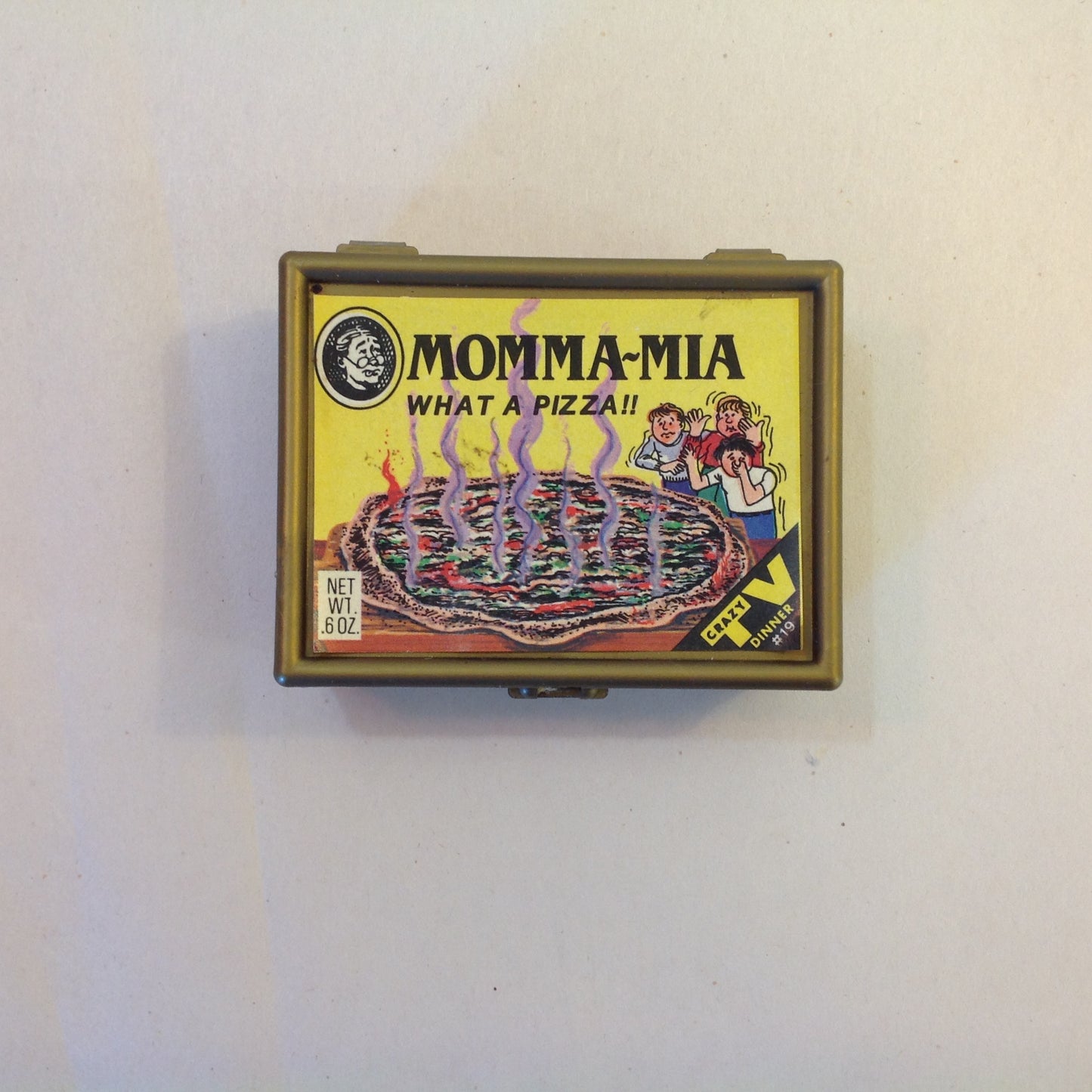 Vintage Fleer Momma-Mia What A Pizza!! Novelty Candy Container