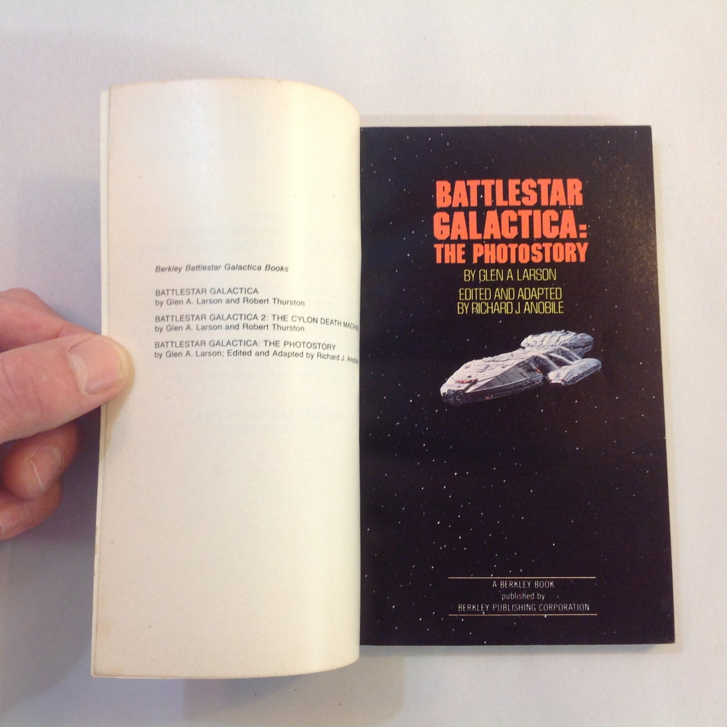 Vintage 1979 Mass Market Paperback Battlestar Galactica: The Photostory Full-Color Photo Adventure Berkley Books First Edition