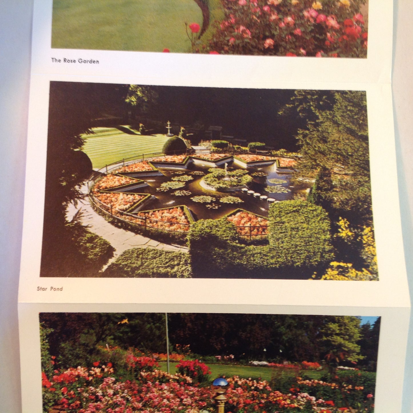 Vintage Mid Century Butchart Gardens British Columbia 16 Color Photo Souvenir Postcard Album