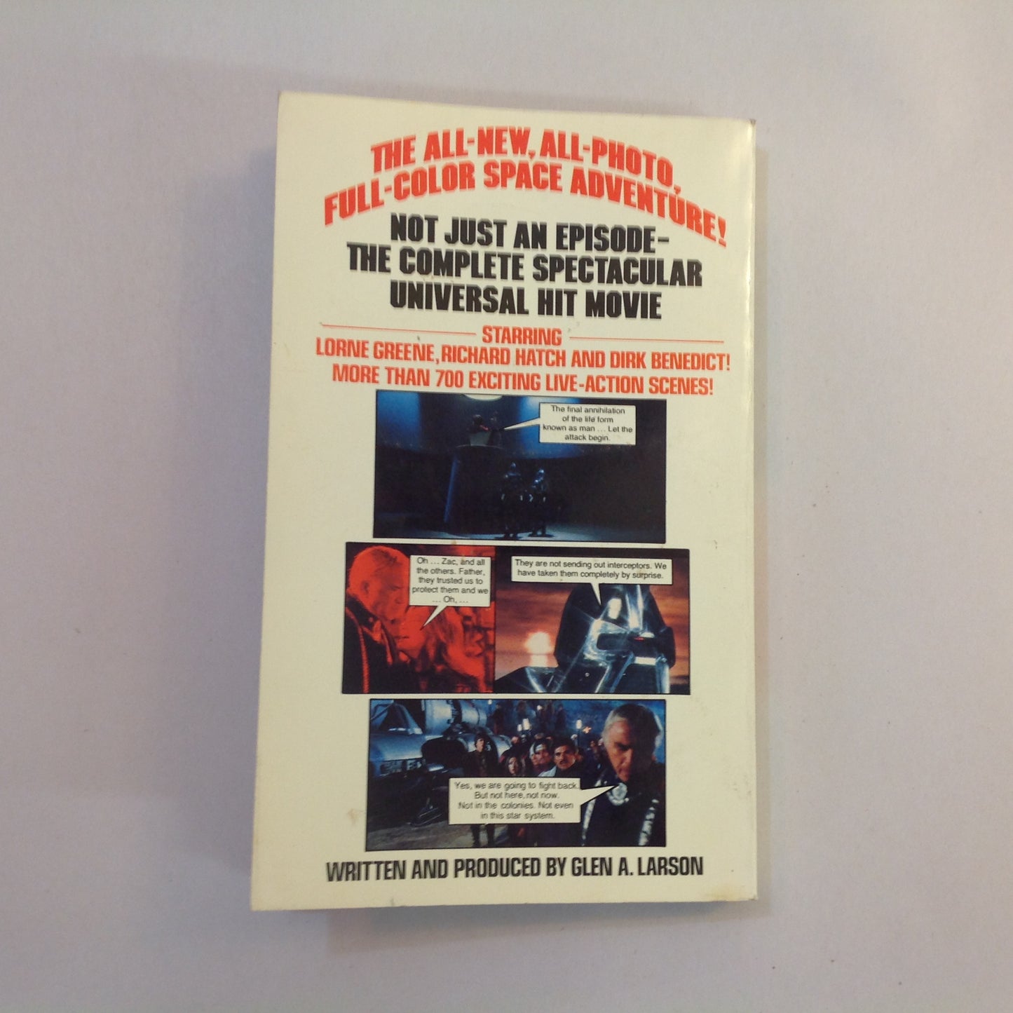 Vintage 1979 Mass Market Paperback Battlestar Galactica: The Photostory Full-Color Photo Adventure Berkley Books First Edition