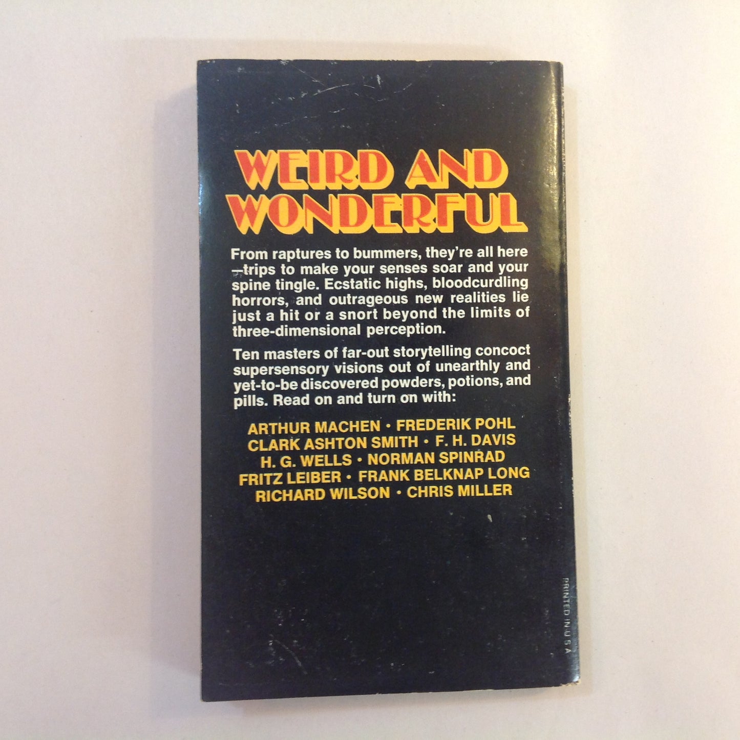 Vintage 1974 Mass Market Paperback STRANGE ECSTASIES: A Mind-Blowing Fantasy Anthology of Unearthly Drug Stories Michel Parry Editor First Edition