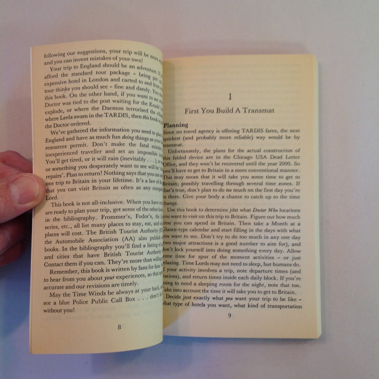 Vintage 1986 MM Paperback Doctor Who: Travel Without the TARDIS