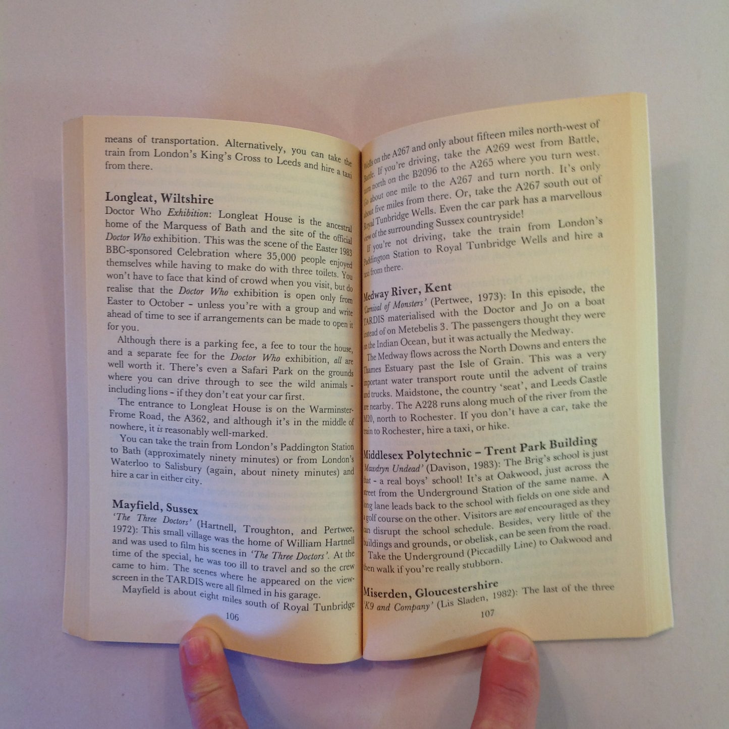 Vintage 1986 MM Paperback Doctor Who: Travel Without the TARDIS
