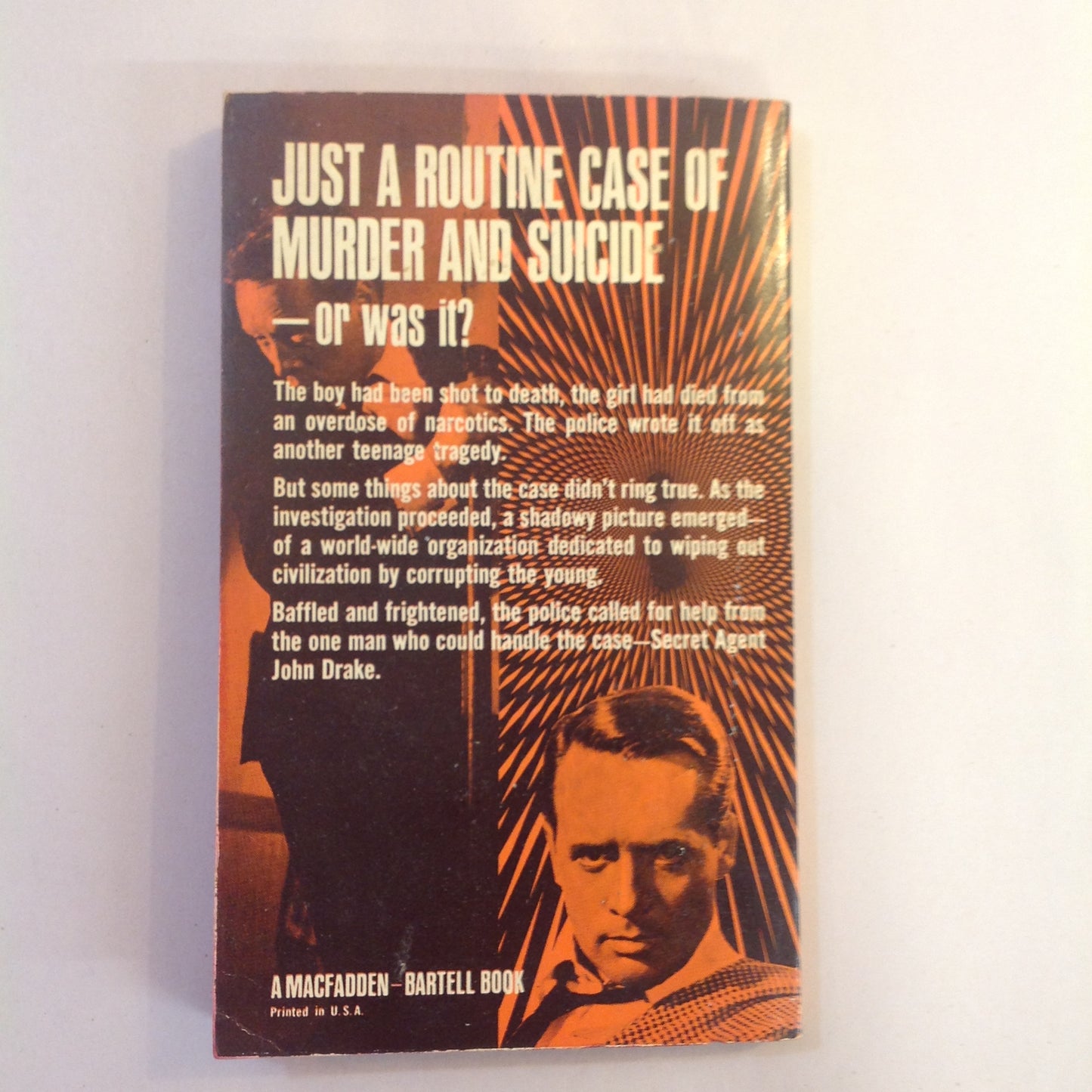 Vintage 1966 Mass Market Paperback Another Secret Agent Adventure: Hell For Tomorrow Peter Leslie McFadden First