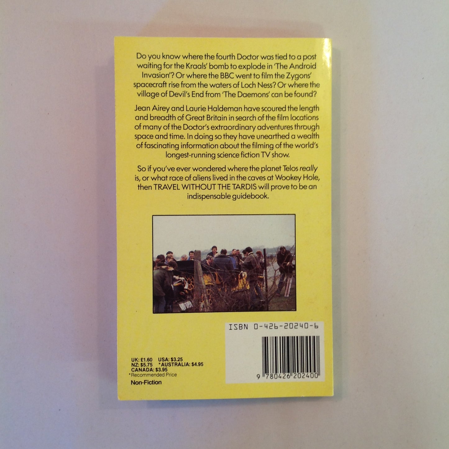 Vintage 1986 MM Paperback Doctor Who: Travel Without the TARDIS