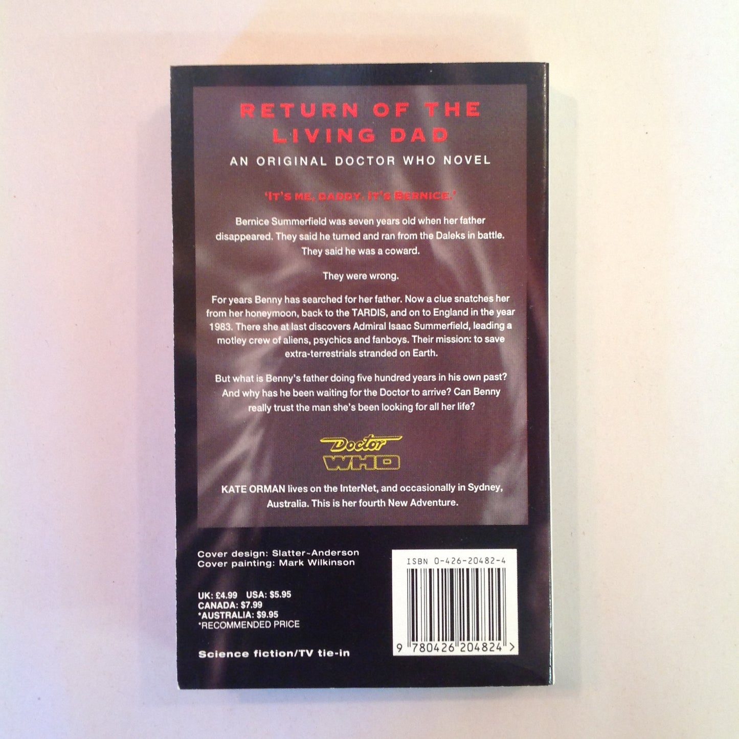 Vintage 1996 MM Paperback Doctor Who The New Adventures: Return of the Living Dad
