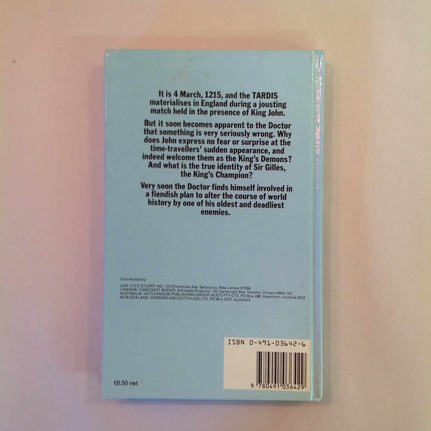 Vintage 1986 Hardcover Doctor Who: The King's Demons