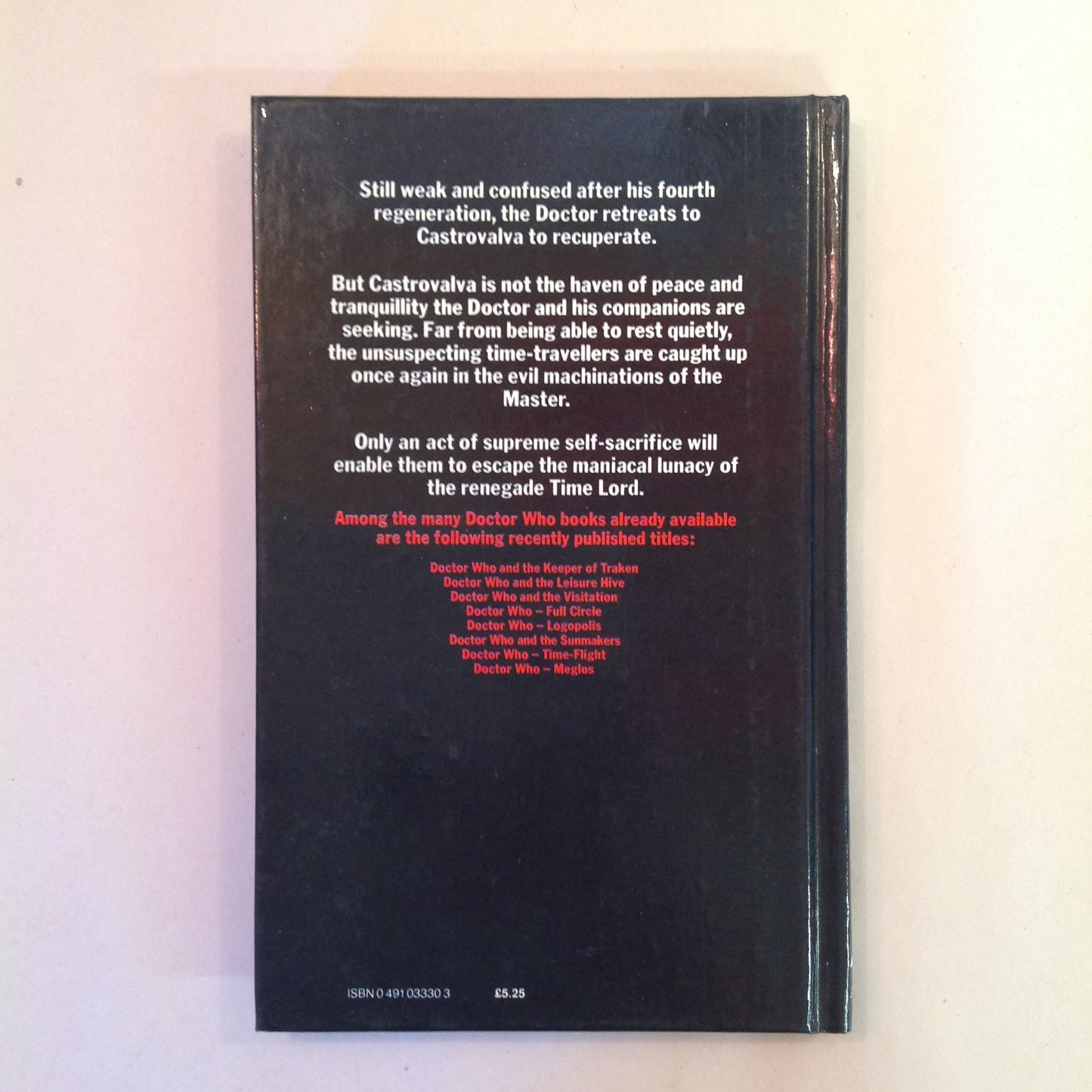Vintage 1983 Hardcover Doctor Who: Castrovalva