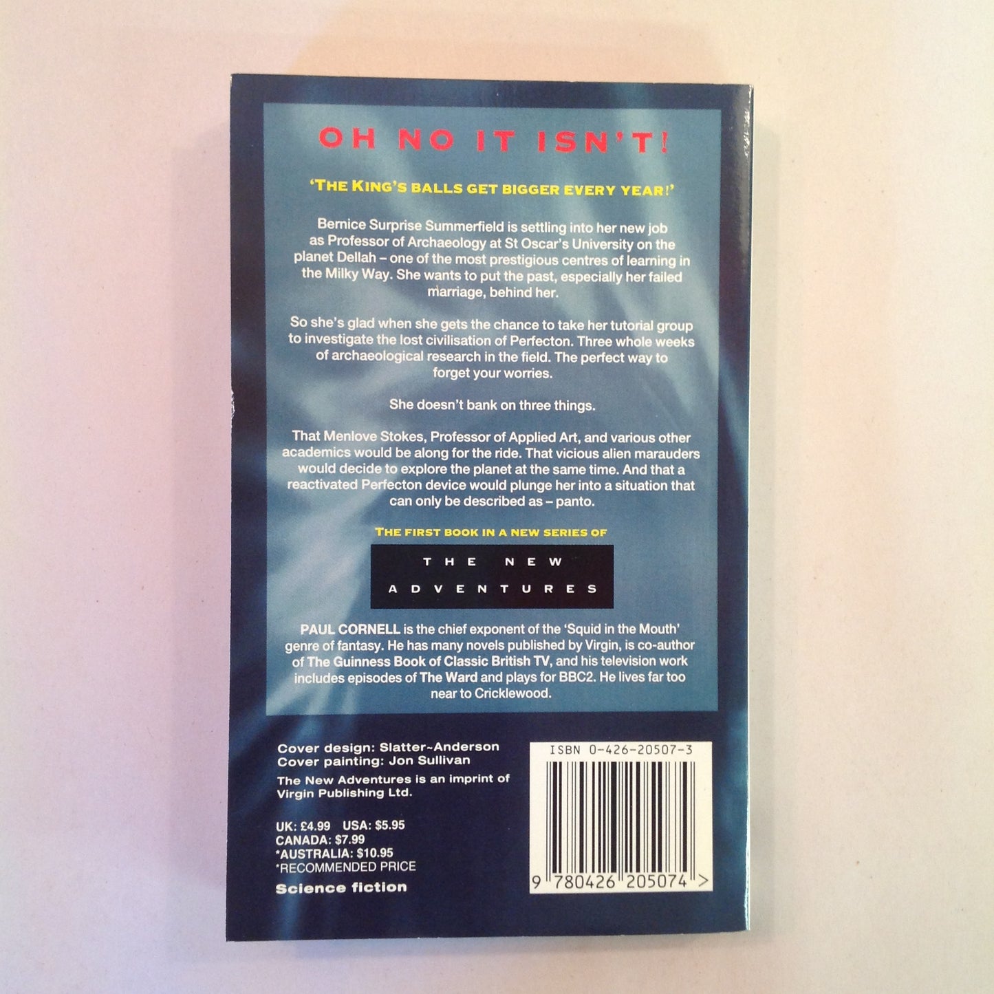 Vintage 1997 MM Paperback Doctor Who The New Adventures: Oh No It Isn't!