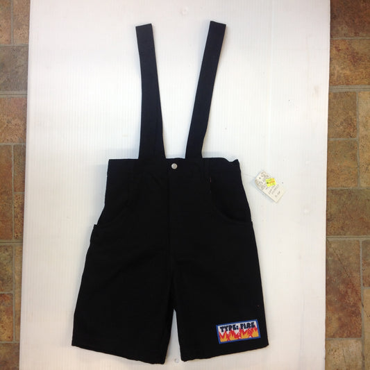 Vintage 1990's Official Nintendo Pokemon Black Child's Type: Fire Suspender Shorts Size 6 NWT
