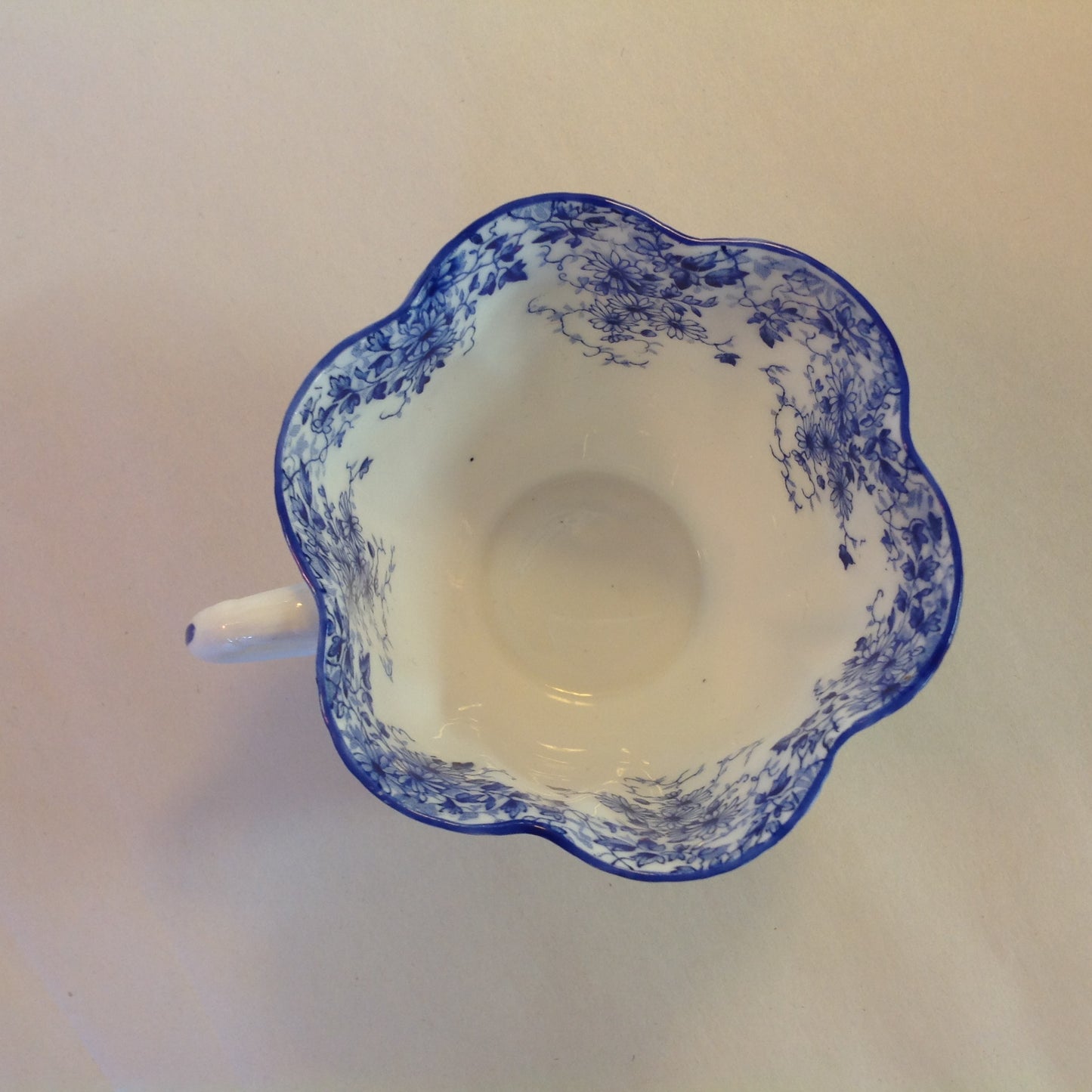 Antique Shelley Dainty Blue 2 Piece Tea Set Cup Tennis Plate