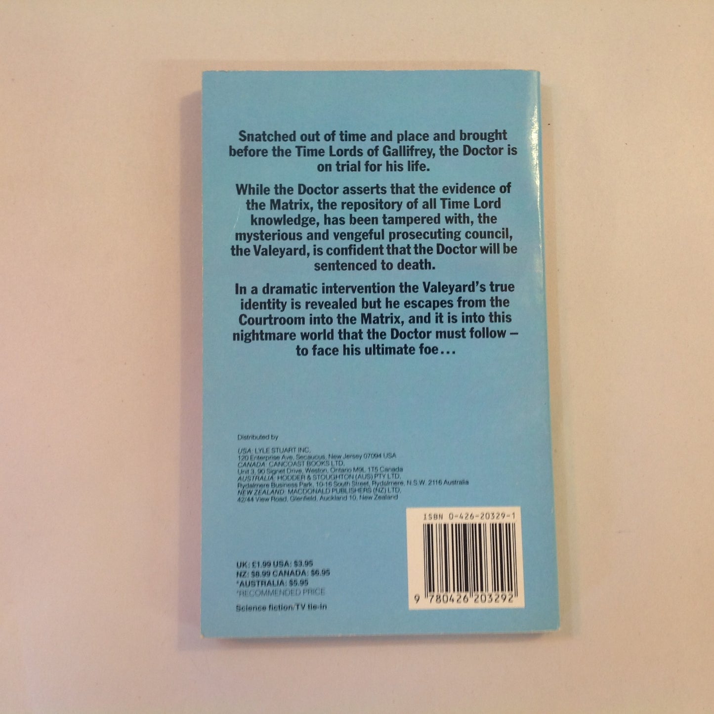 Vintage 1988 Mass Market Paperback Doctor Who: The Trial of a Time Lord: The Ultimate Foe Pip and Jane Baker