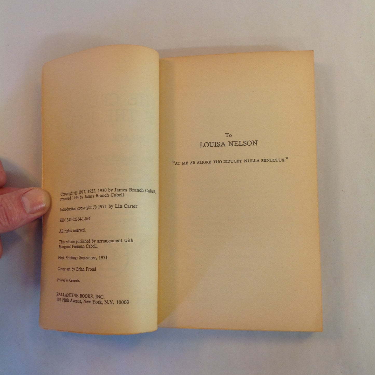 Vintage 1971 Mass Market Paperback The Cream of the Jest James Branch Cabell