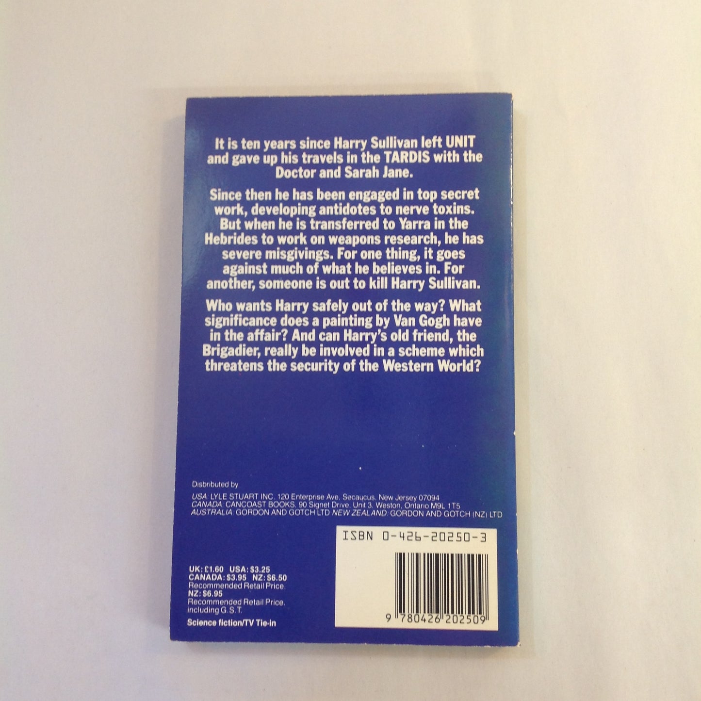 Vintage 1986 Mass Market Paperback The Companions of Doctor Who: Harry Sullivan's War Ian Marter First Edition