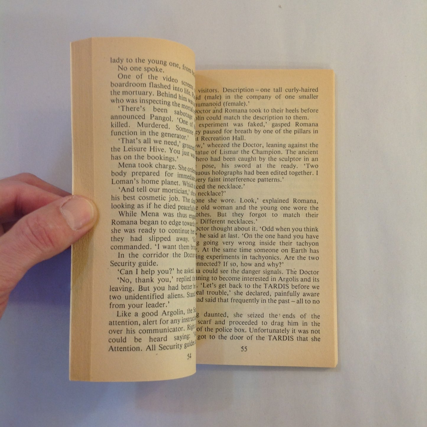 Vintage 1984 Mass Market Paperback Doctor Who and the Leisure Hive David Fisher