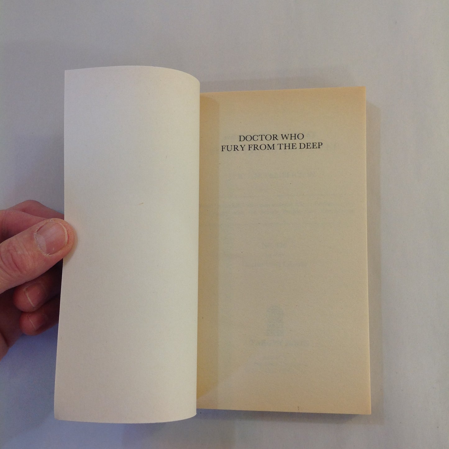 Vintage 1986 Mass Market Paperback Doctor Who: Fury From the Deep Victor Pemberton First Edition