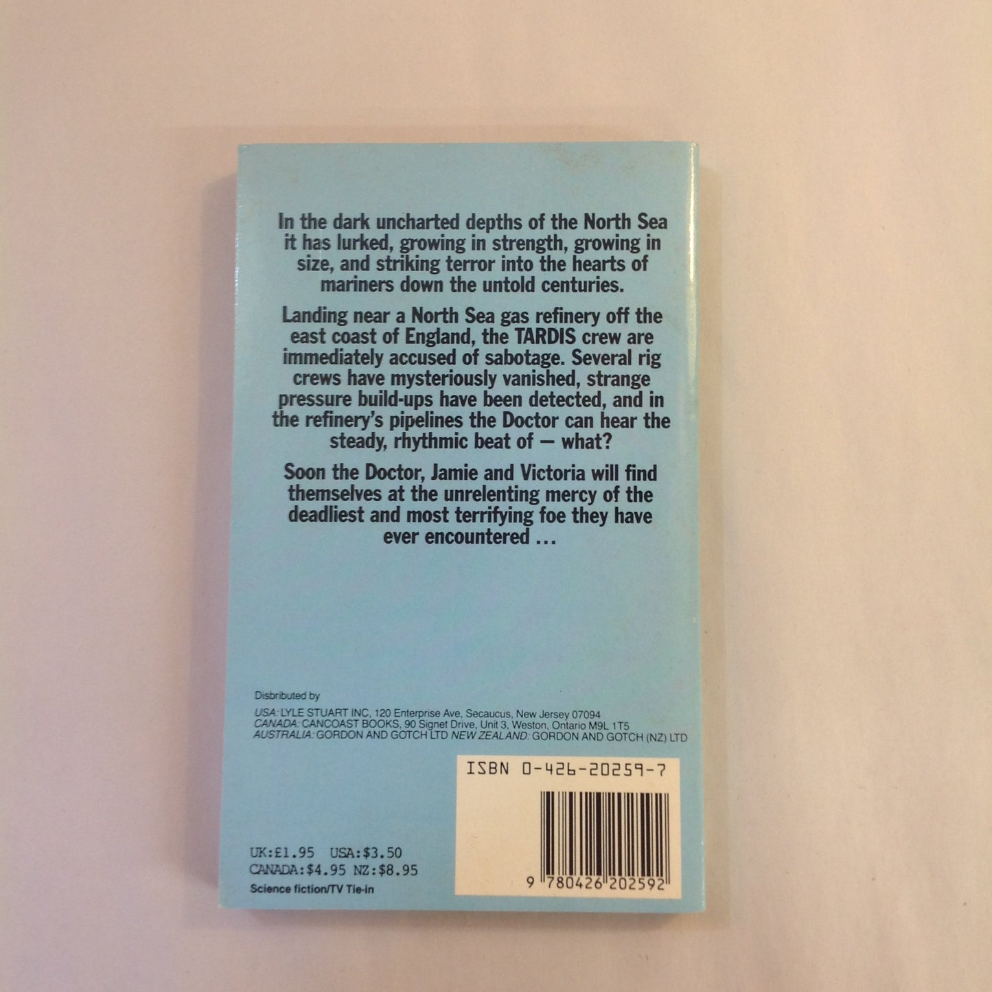 Vintage 1986 Mass Market Paperback Doctor Who: Fury From the Deep Victor Pemberton First Edition