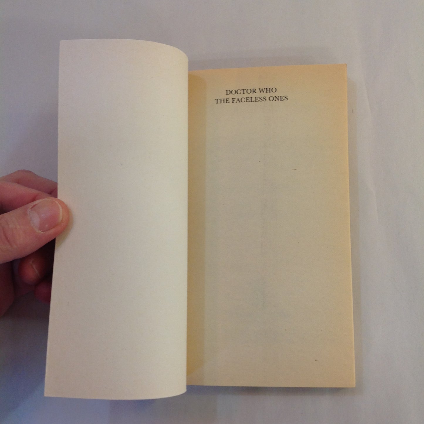 Vintage 1987 Mass Market Paperback Doctor Who: The Faceless Ones Terrance Dicks First Ed