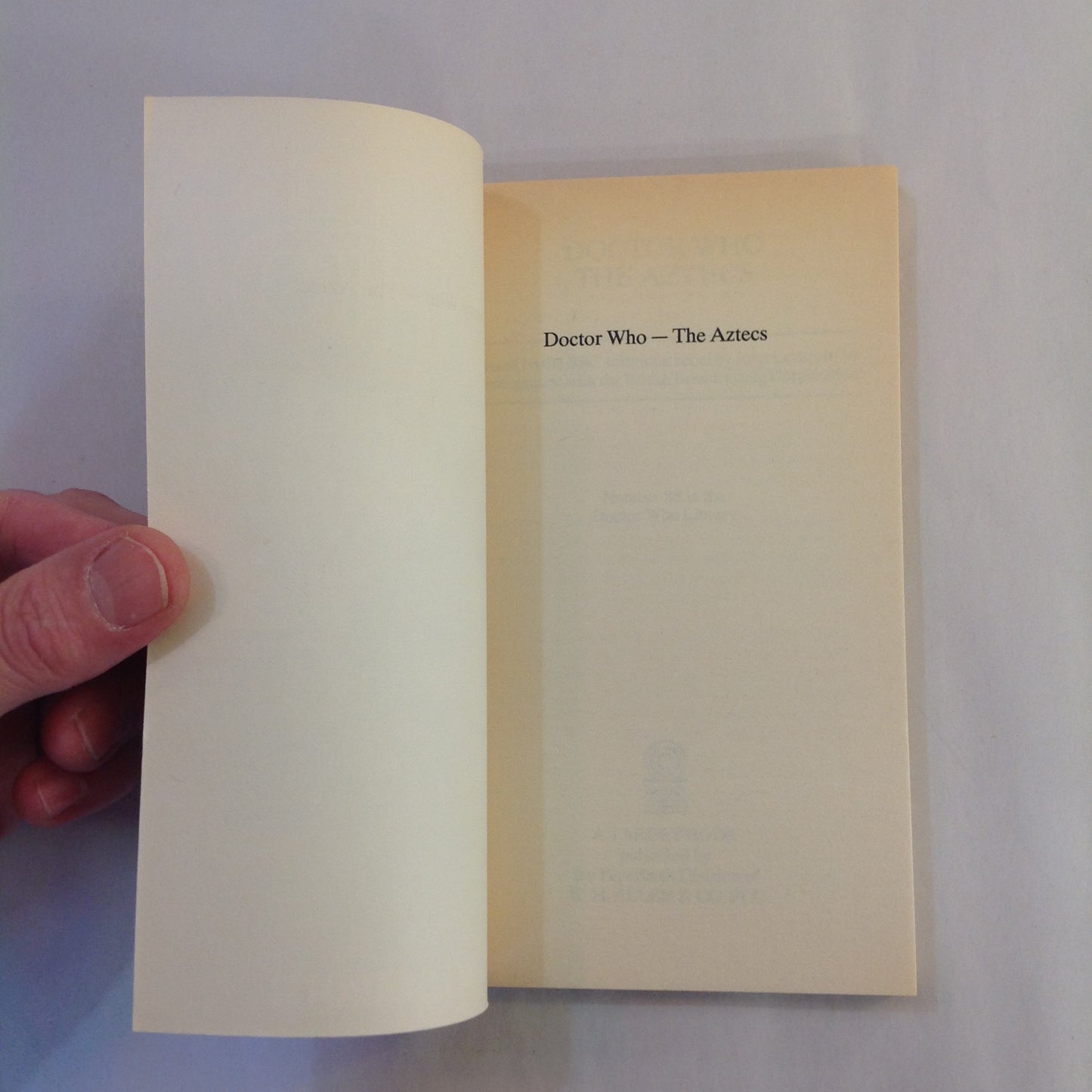 Vintage 1984 Mass Market Paperback Doctor Who: The Aztecs John Lucarotti First Edition