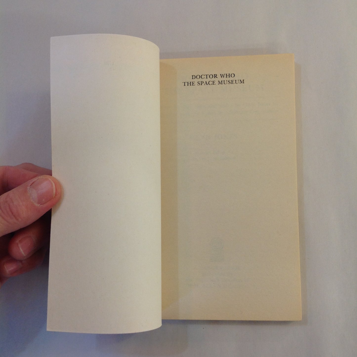 Vintage 1987 Mass Market Paperback Doctor Who: The Space Museum Glyn Jones First Edition